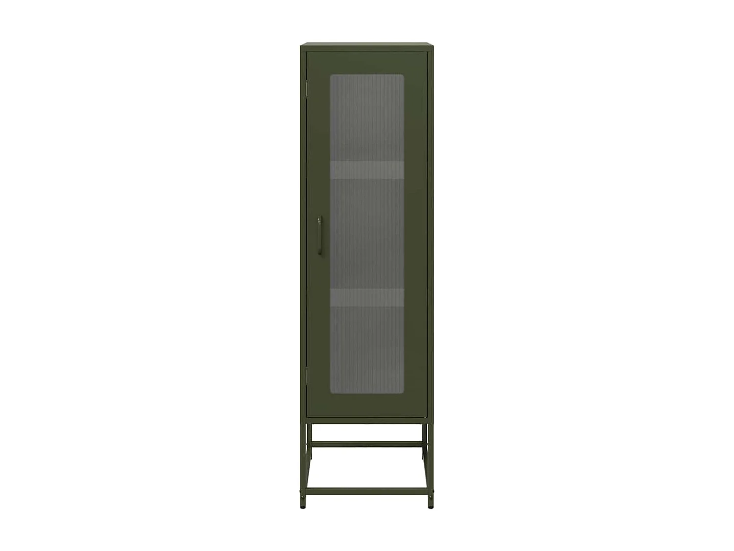Buffet | Bahut | Meuble de rangement haut vert olive 36x39x123 cm acier laminé à froid
