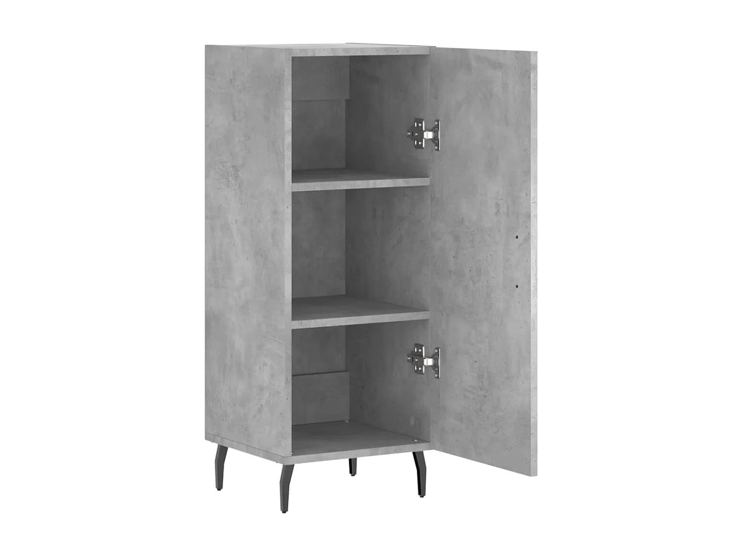 Buffet | Bahut | Meuble de rangement Gris béton 34,5x34x90 cm Bois d'ingénierie