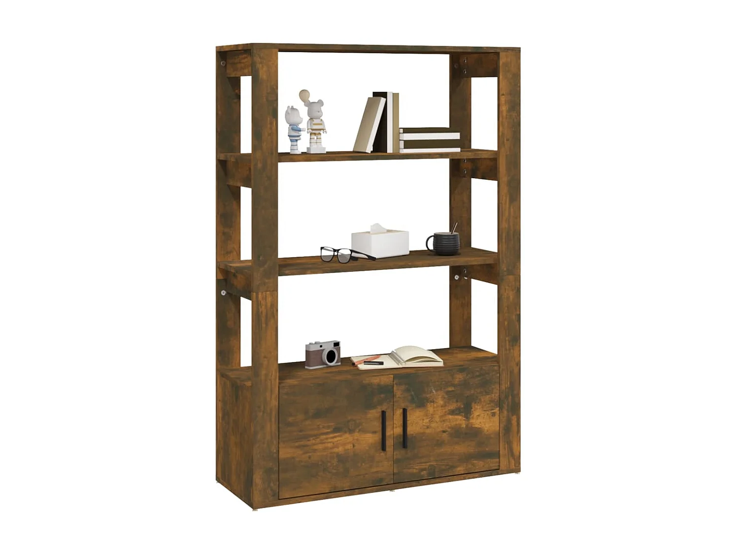 Buffet | Bahut | Meuble de rangement Chêne fumé 80x30x119,5 cm Bois d'ingénierie
