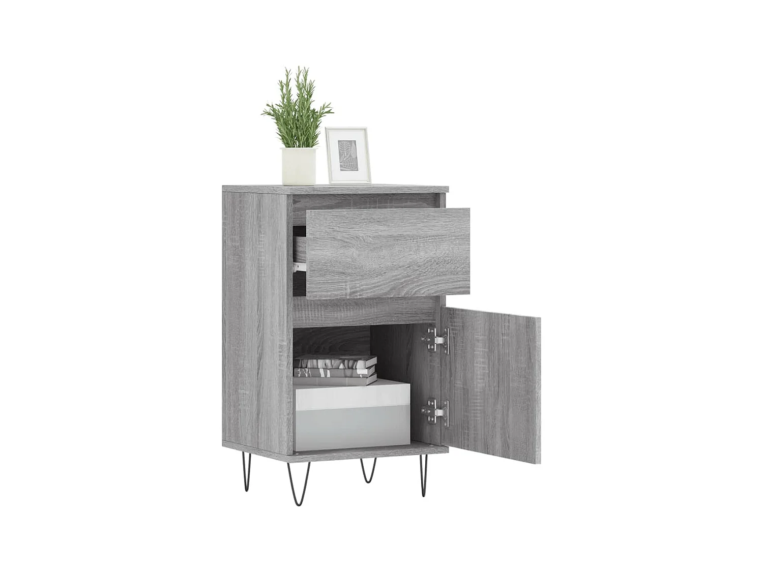 Credenze | Buffet | Armadi 2 pz Grigio Sonoma 40x35x70 cm in Legno Multistrato