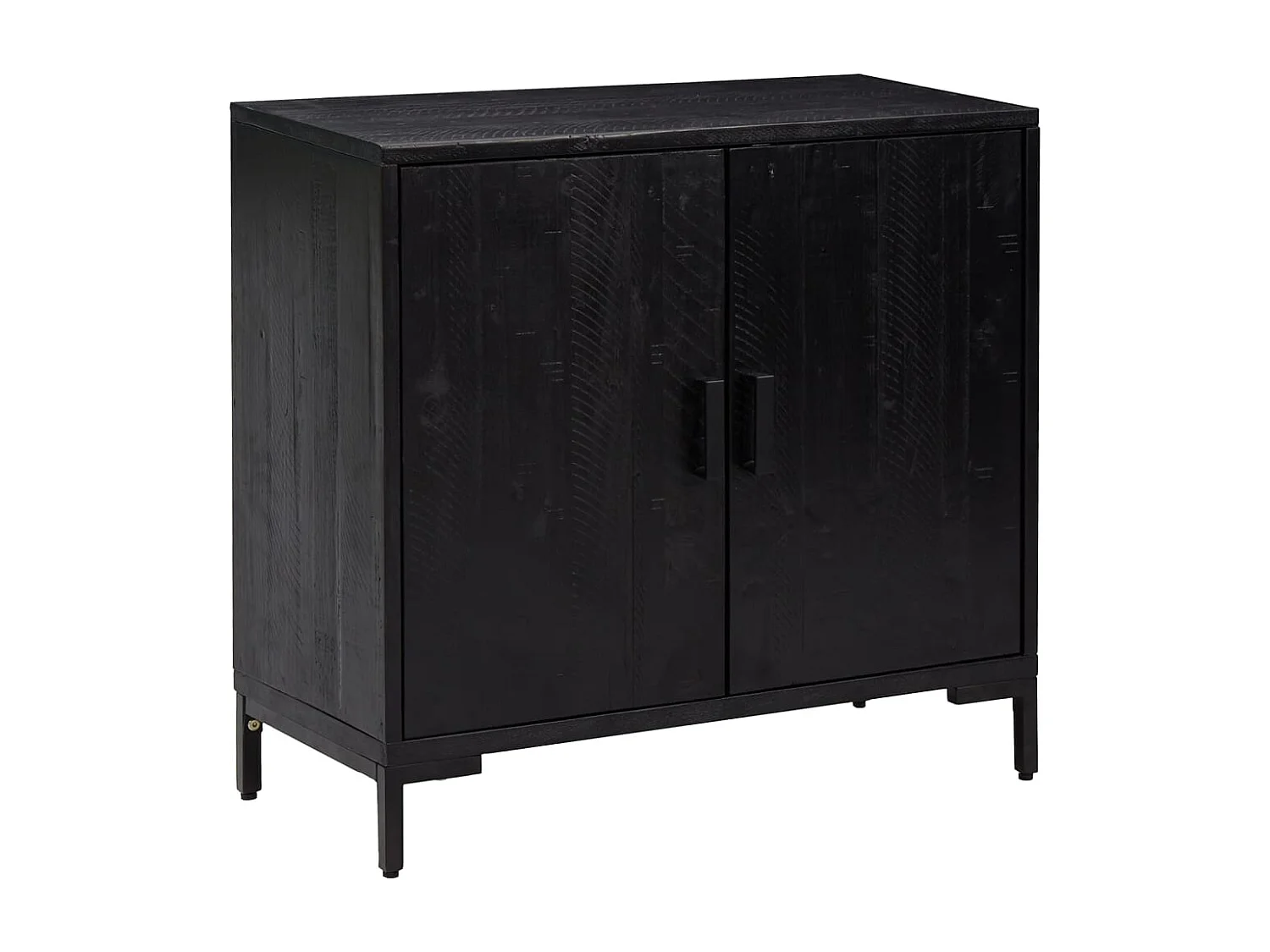Buffet | Bahut | Meuble de rangement Noir 75x35x70 cm Bois de pin massif