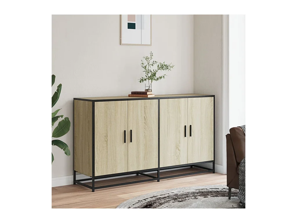 Credenza | Buffet | Armadio Rovere Sonoma 134x35x76 cm in Truciolato