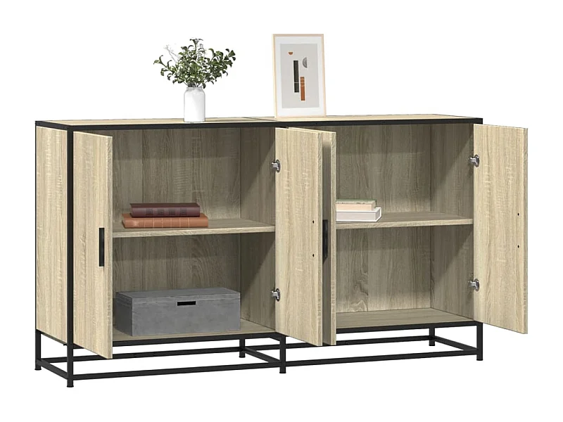 Buffet | Bahut | Meuble de rangement chêne sonoma 134x35x76 cm bois d'ingénierie