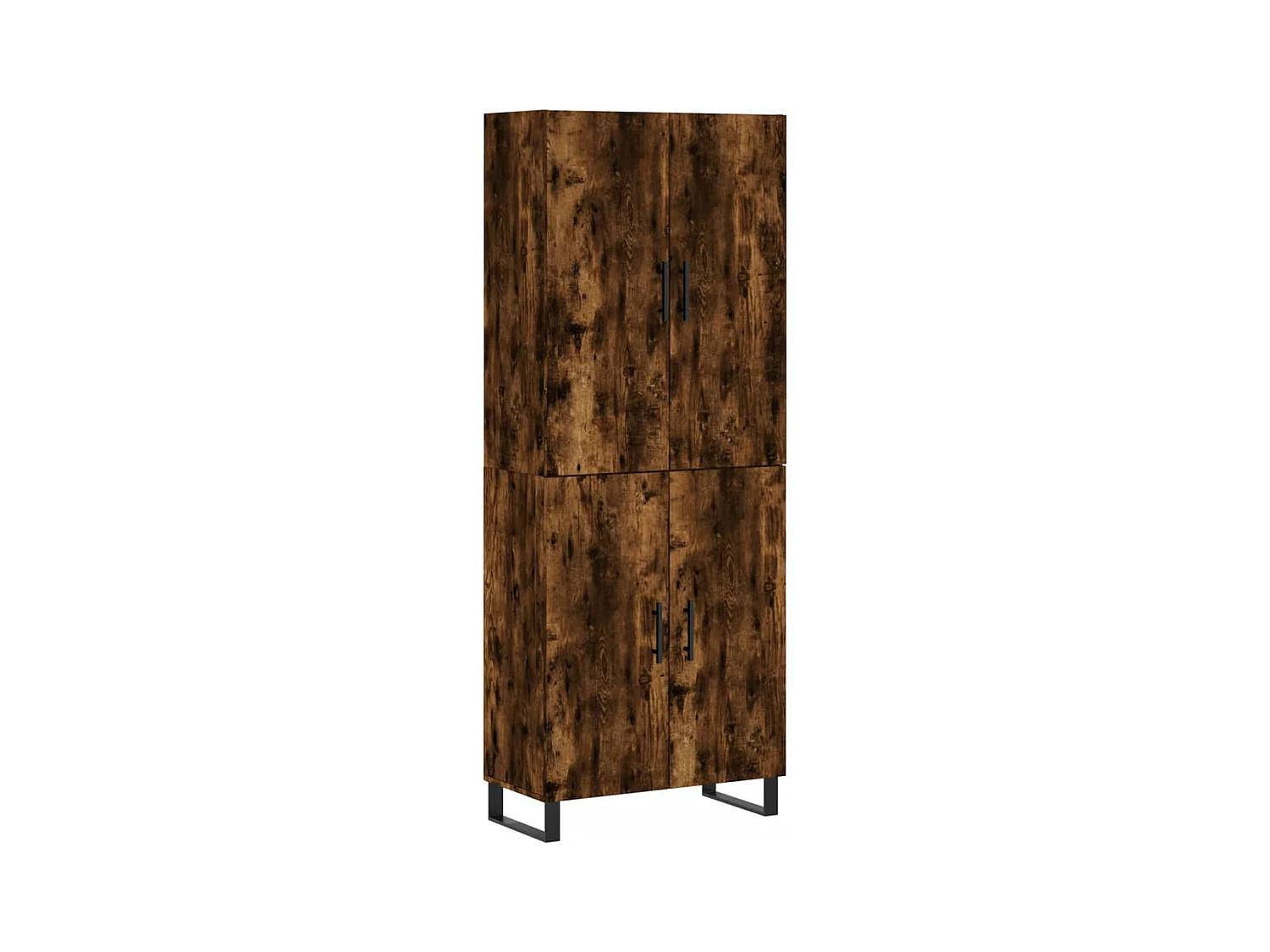 Buffet | Bahut | Meuble de rangement haut Chêne fumé 69,5x34x180 cm Bois d'ingénierie