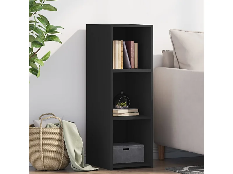 Buffet | Bahut | Meuble de rangement noir 30x41x93 cm bois d'ingénierie