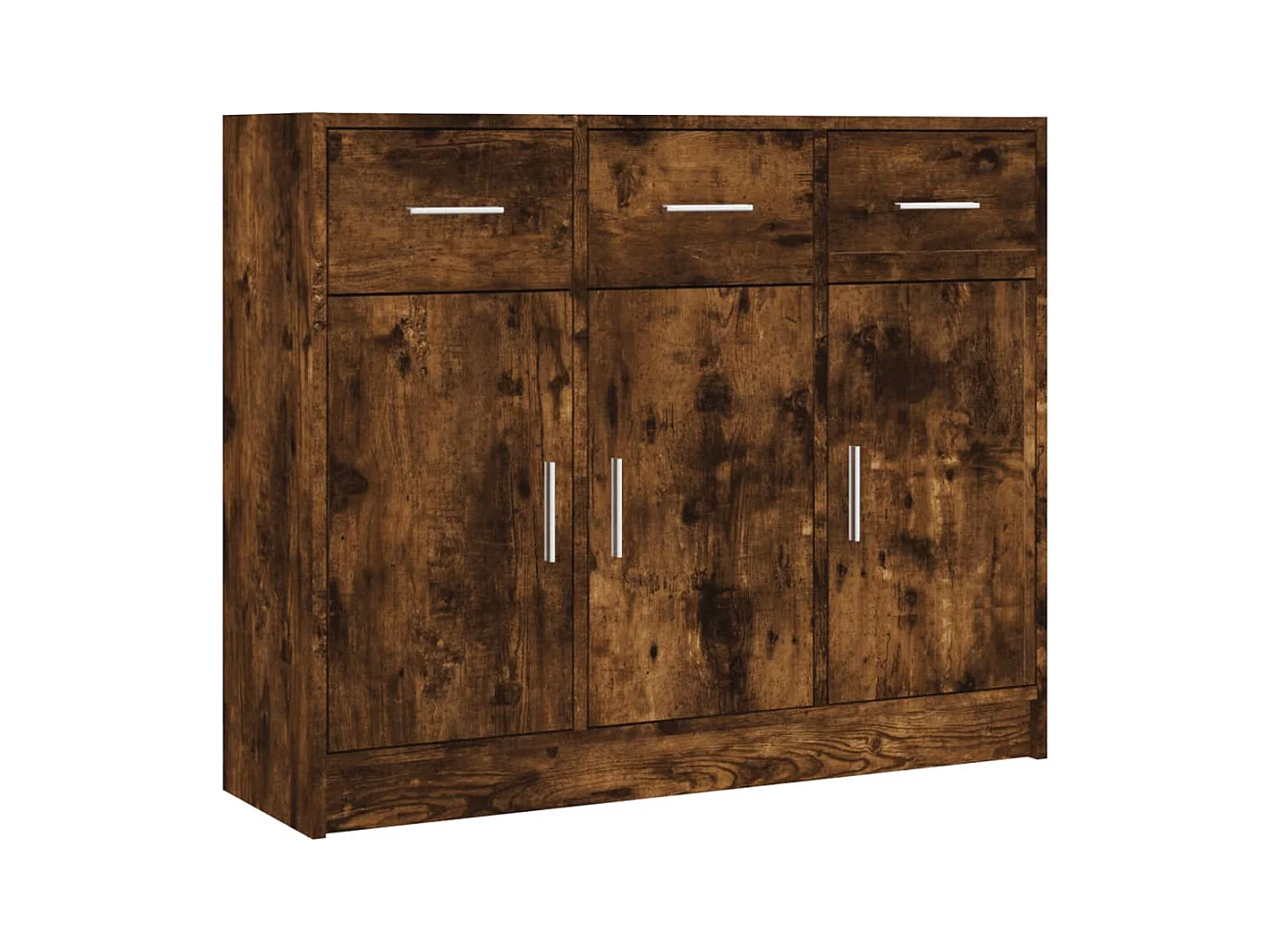 Buffet | Bahut | Meuble de rangement chêne fumé 91x28x75 cm bois d'ingénierie