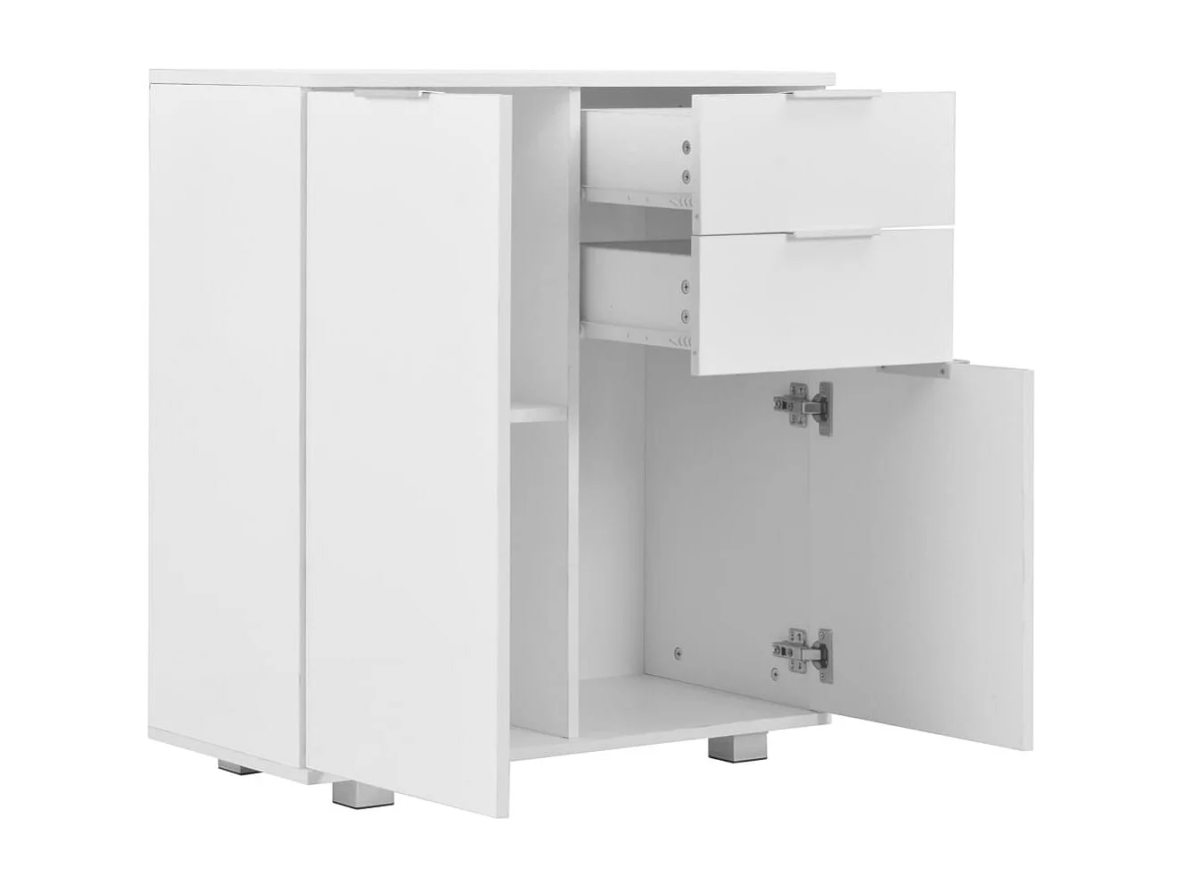 Buffet | Commode à tiroir | Meuble de rangement Blanc brillant 71 x 35 x 80 cm Bois d'ingénierie