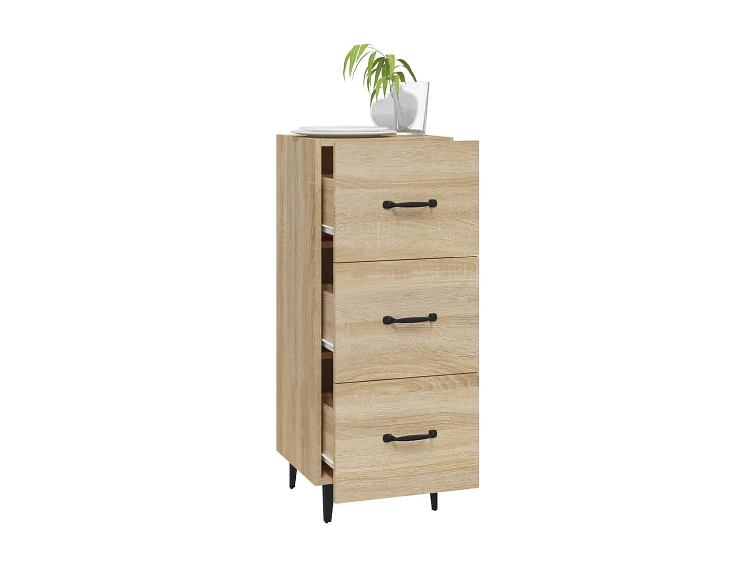 Buffet | Bahut | Meuble de rangement Chêne sonoma 34,5x34x90 cm Bois d'ingénierie