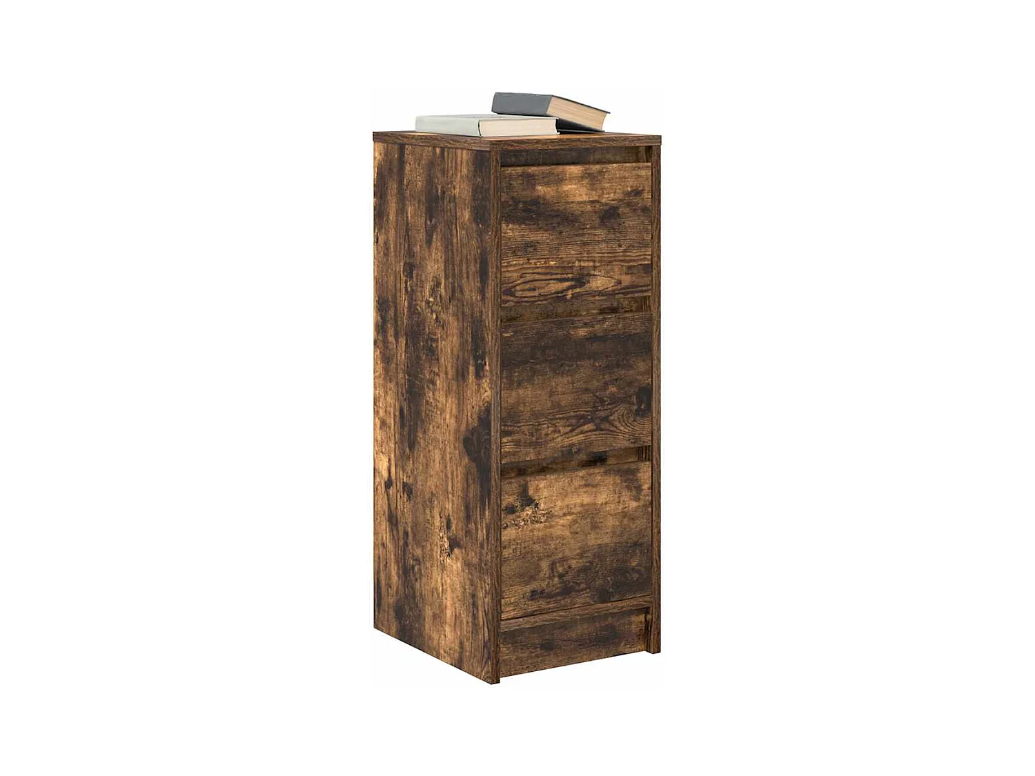 Buffet | Commode à tiroir | Meuble de rangement chêne fumé 29,5x34x76 cm bois d'ingénierie