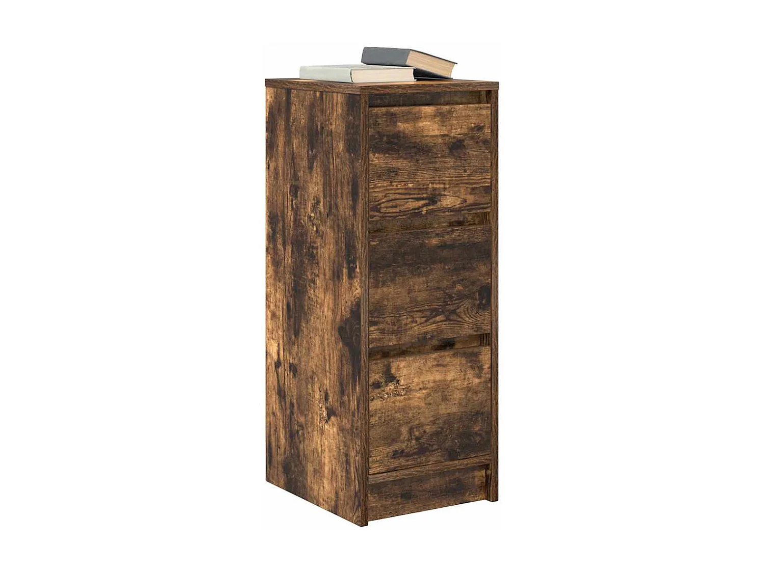 Buffet | Commode à tiroir | Meuble de rangement chêne fumé 29,5x34x76 cm bois d'ingénierie