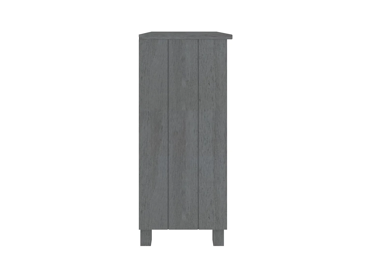 Credenza | Buffet | Armadio HAMAR Grigio Scuro 85x35x80 cm Legno Massello di Pino
