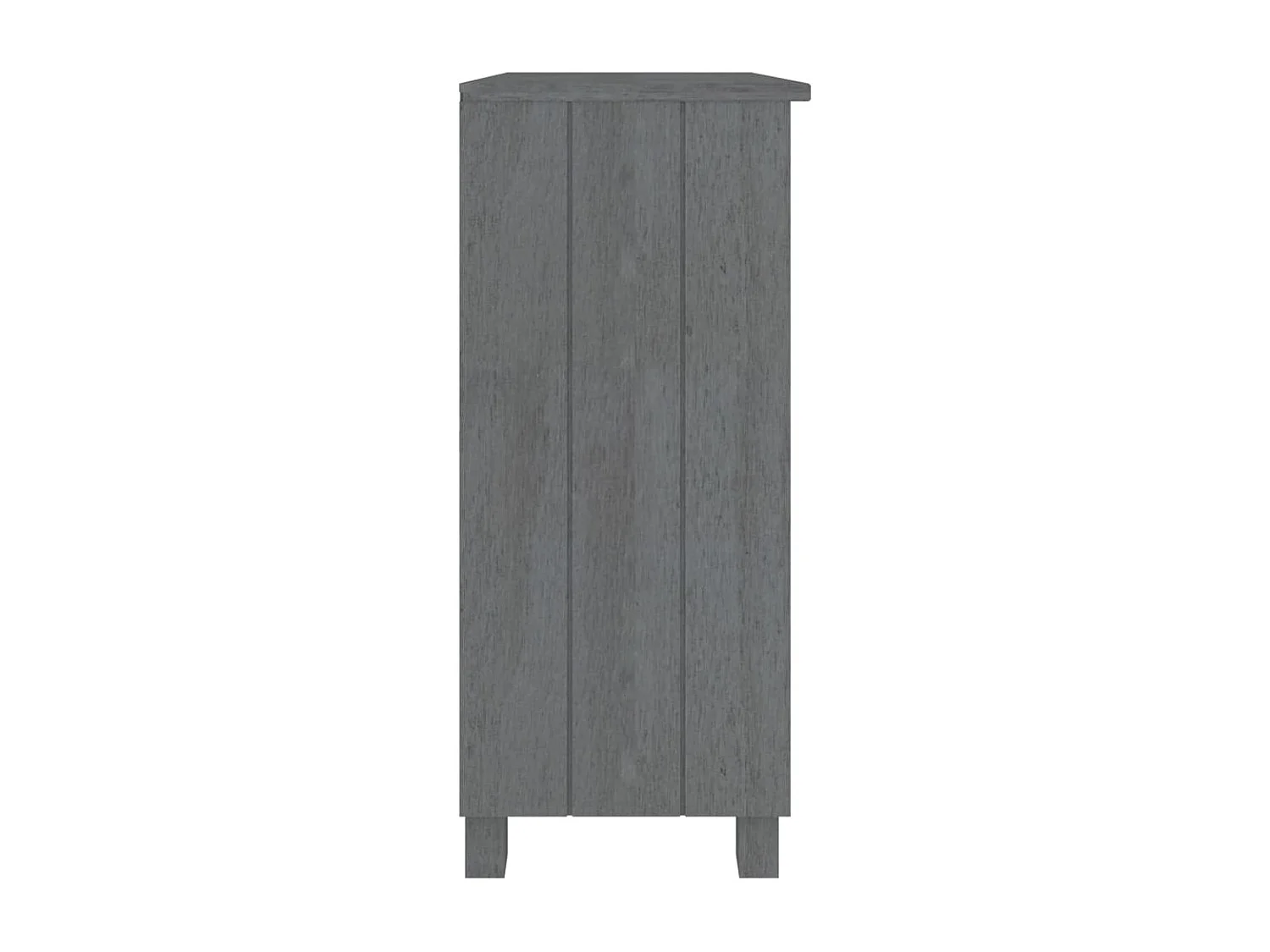 Credenza | Buffet | Armadio HAMAR Grigio Scuro 85x35x80 cm Legno Massello di Pino