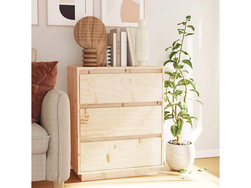 Buffet | Bahut | Meuble de rangement 60x34x75 cm Bois massif de pin