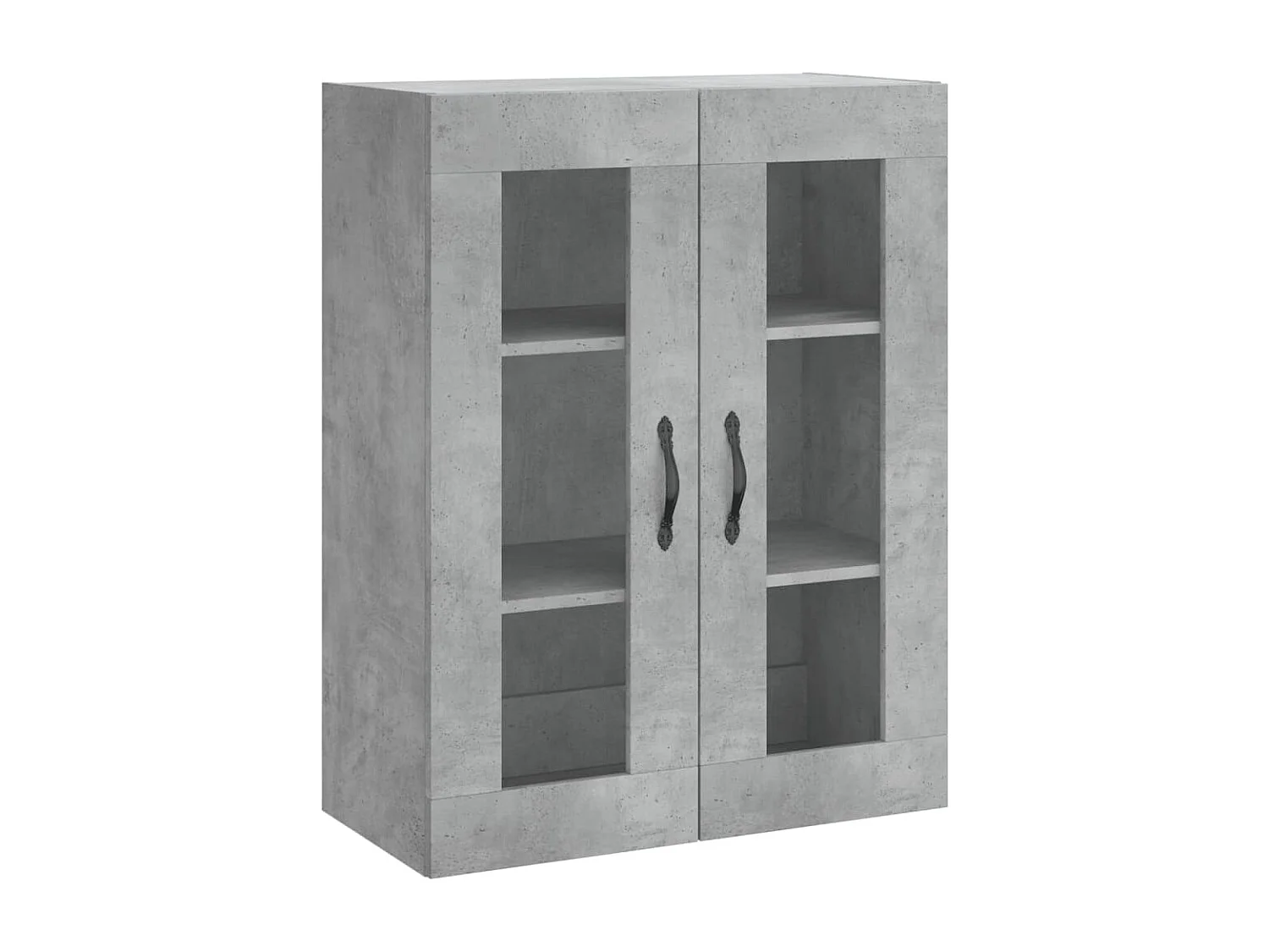 Buffet | Bahut | Meuble de rangement haut Gris béton 69,5x34x180 cm Bois d'ingénierie