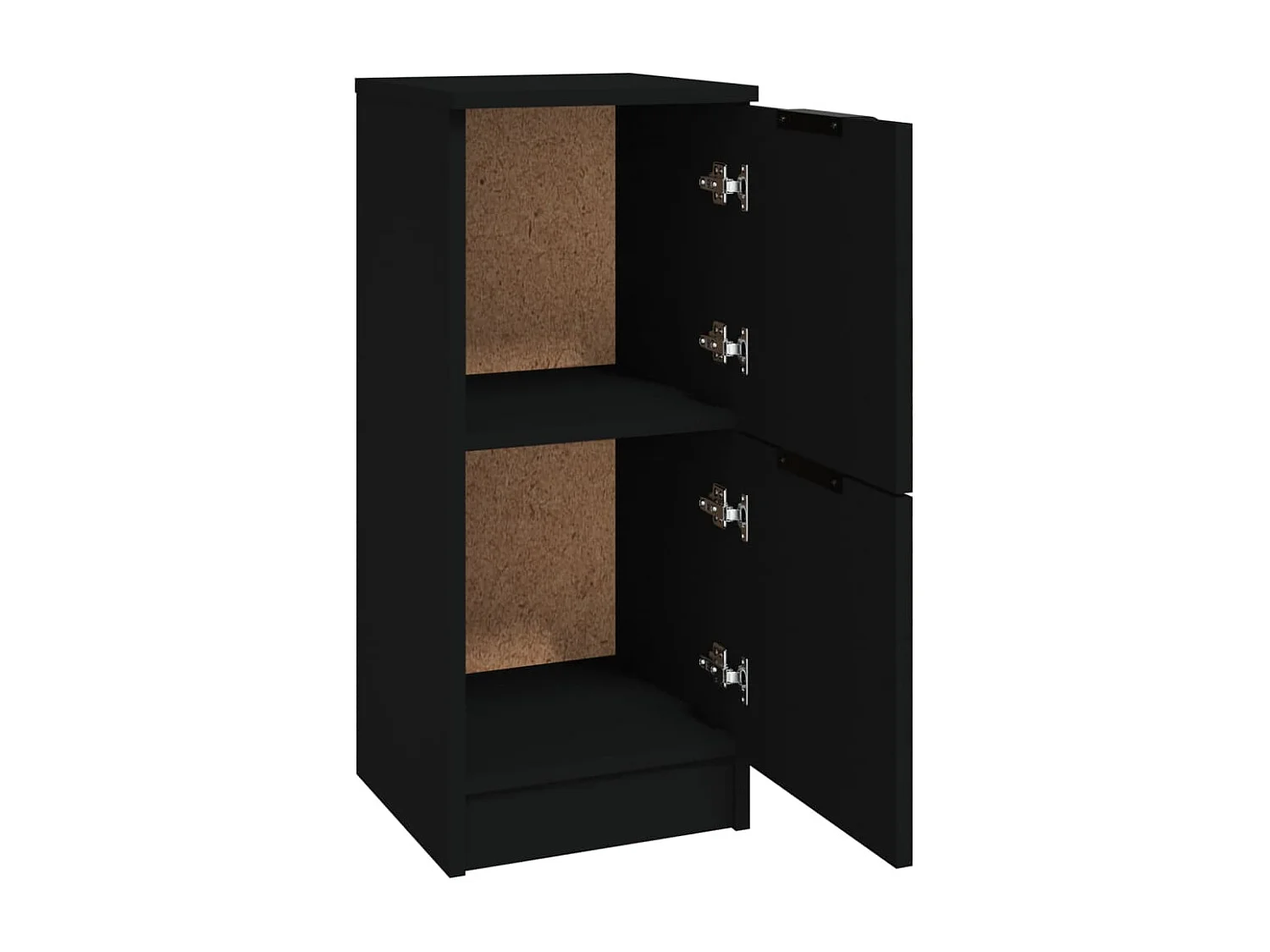 Credenze | Buffet | Armadi 2 pz Nere 30x30x70 cm in Legno Multistrato