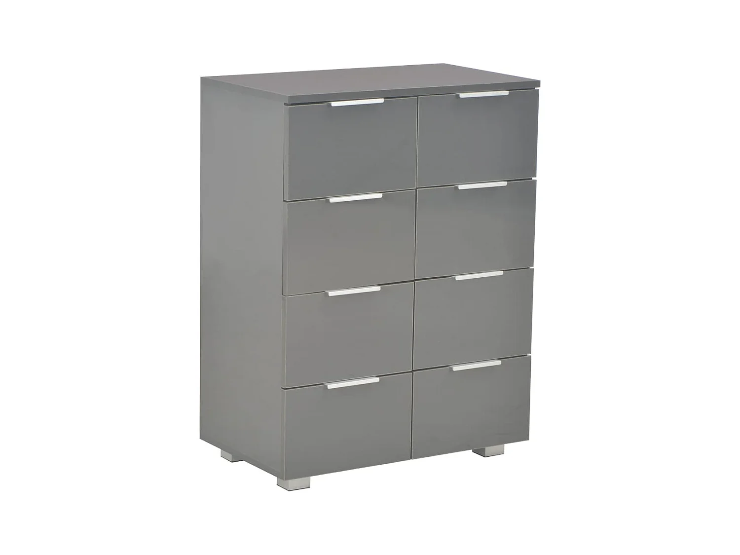 Credenza | Buffet | Armadio Grigio Lucido 60x35x80 cm in Legno Multistrato