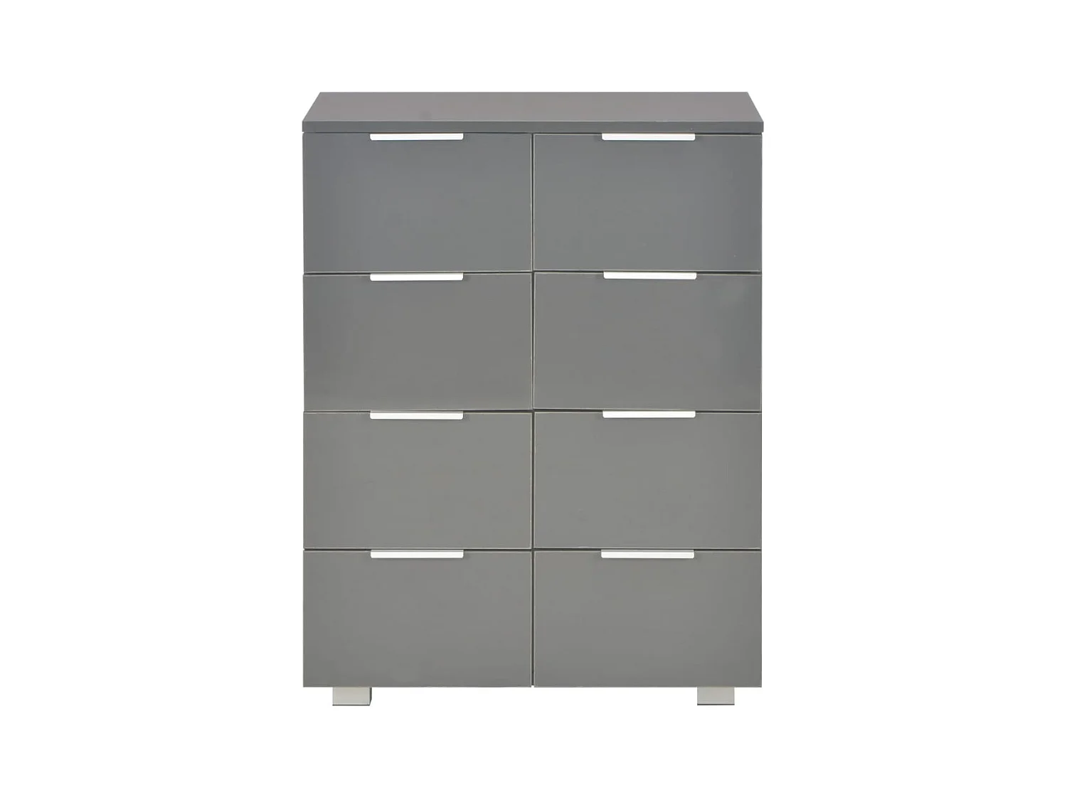 Credenza | Buffet | Armadio Grigio Lucido 60x35x80 cm in Legno Multistrato