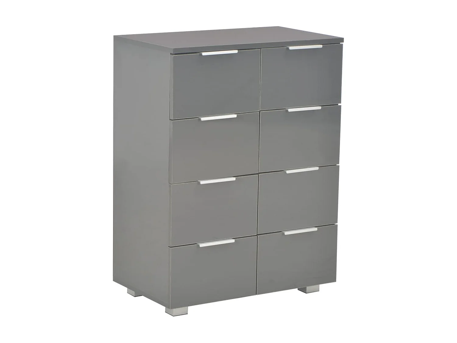 Buffet | Commode à tiroir | Meuble de rangement Gris brillant 60x35x80 cm Bois d'ingénierie