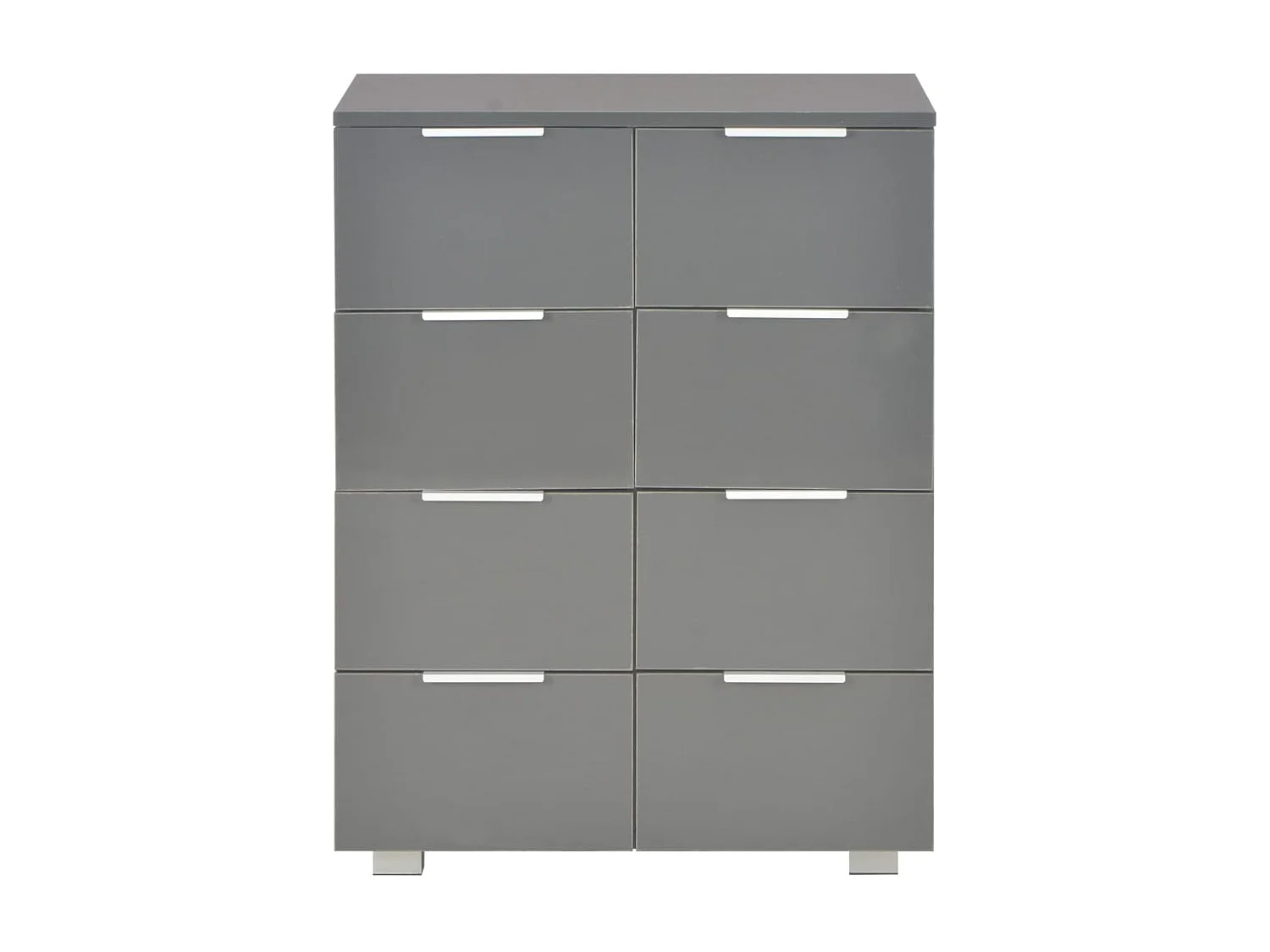 Buffet | Commode à tiroir | Meuble de rangement Gris brillant 60x35x80 cm Bois d'ingénierie