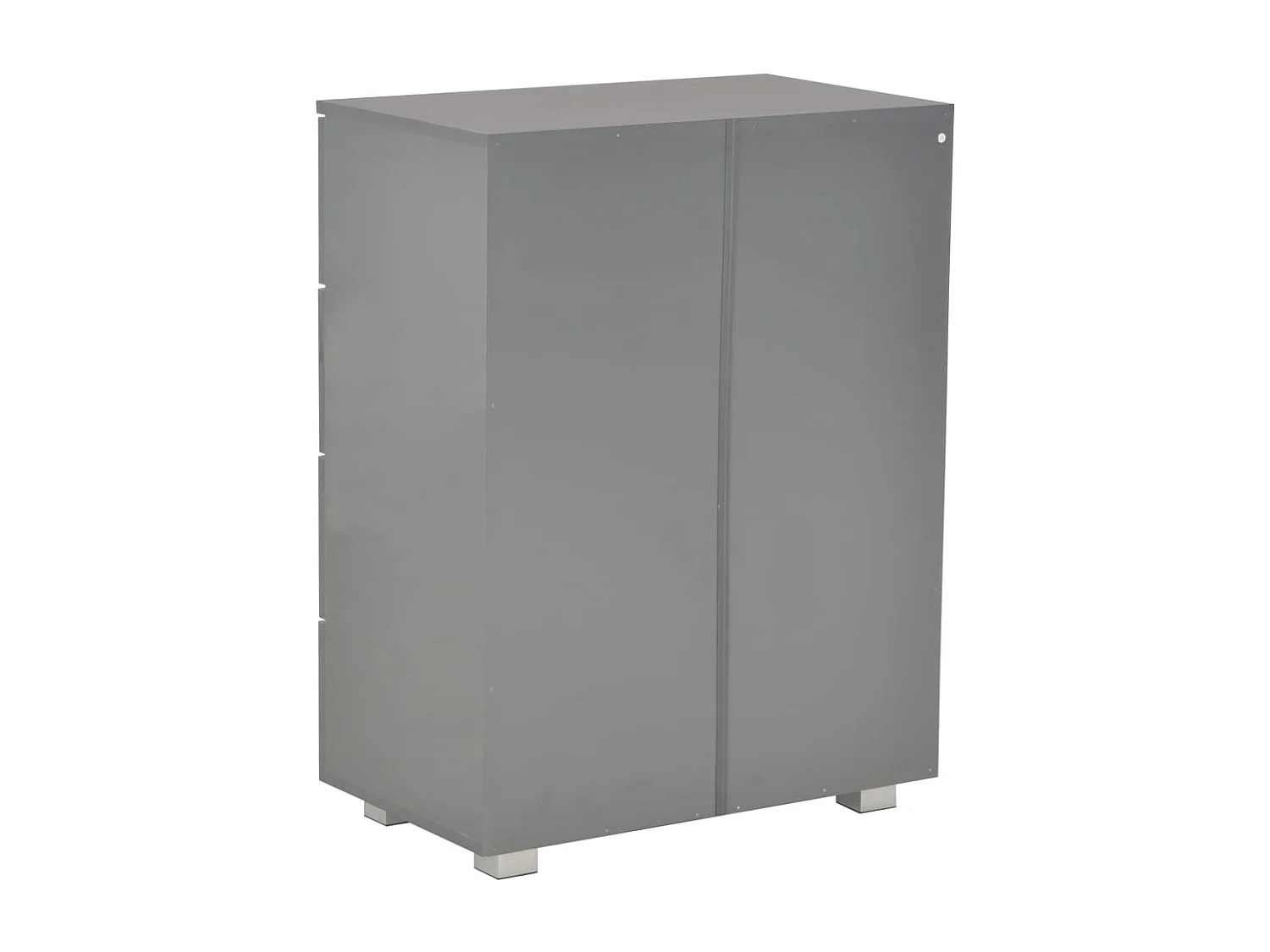 Buffet | Commode à tiroir | Meuble de rangement Gris brillant 60x35x80 cm Bois d'ingénierie