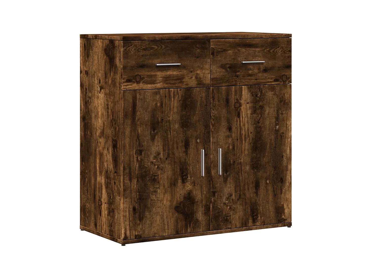 Buffet | Bahut | Meuble de rangement chêne fumé 79x38x80 cm bois d'ingénierie