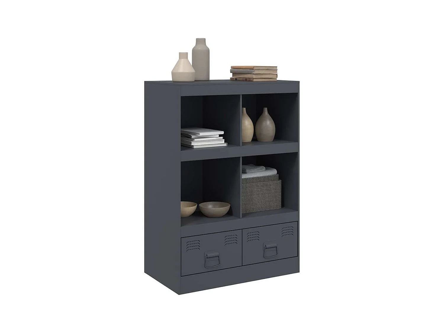 Credenza | Buffet | Armadio Antracite 67x39x95 cm in Acciaio