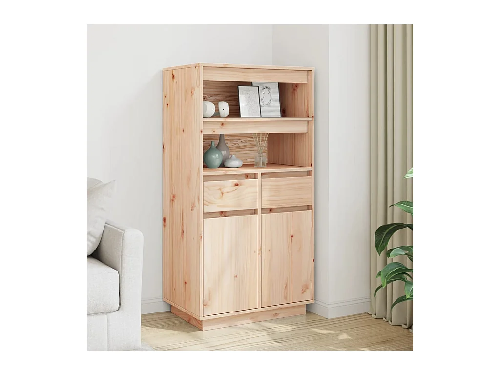 Credenza | Buffet | Armadio 60x40x116,5 cm in Legno Massello di Pino