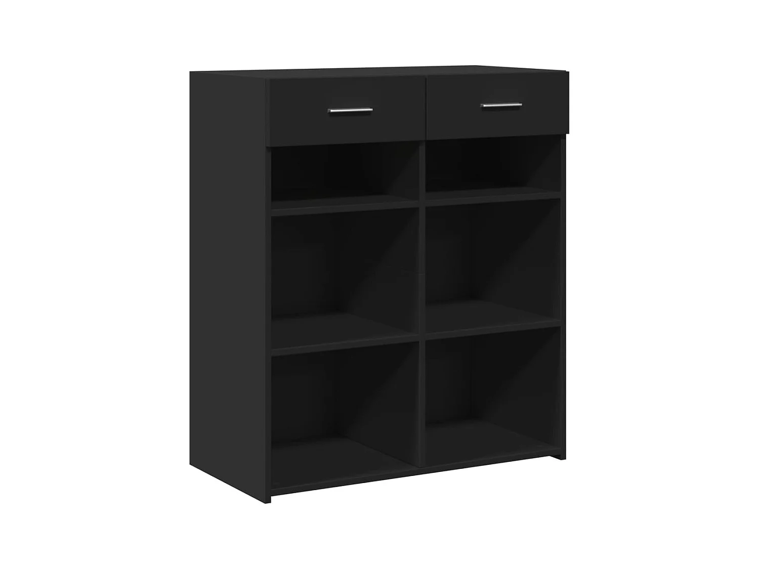 Buffet | Bahut | Meuble de rangement noir 80x42,5x93 cm bois d'ingénierie