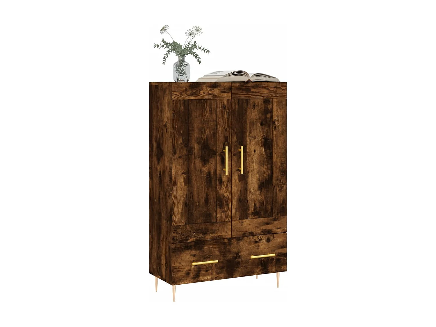 Credenza | Buffet | Armadio Rovere Fumo 69,5x31x115 cm in Legno Multistrato