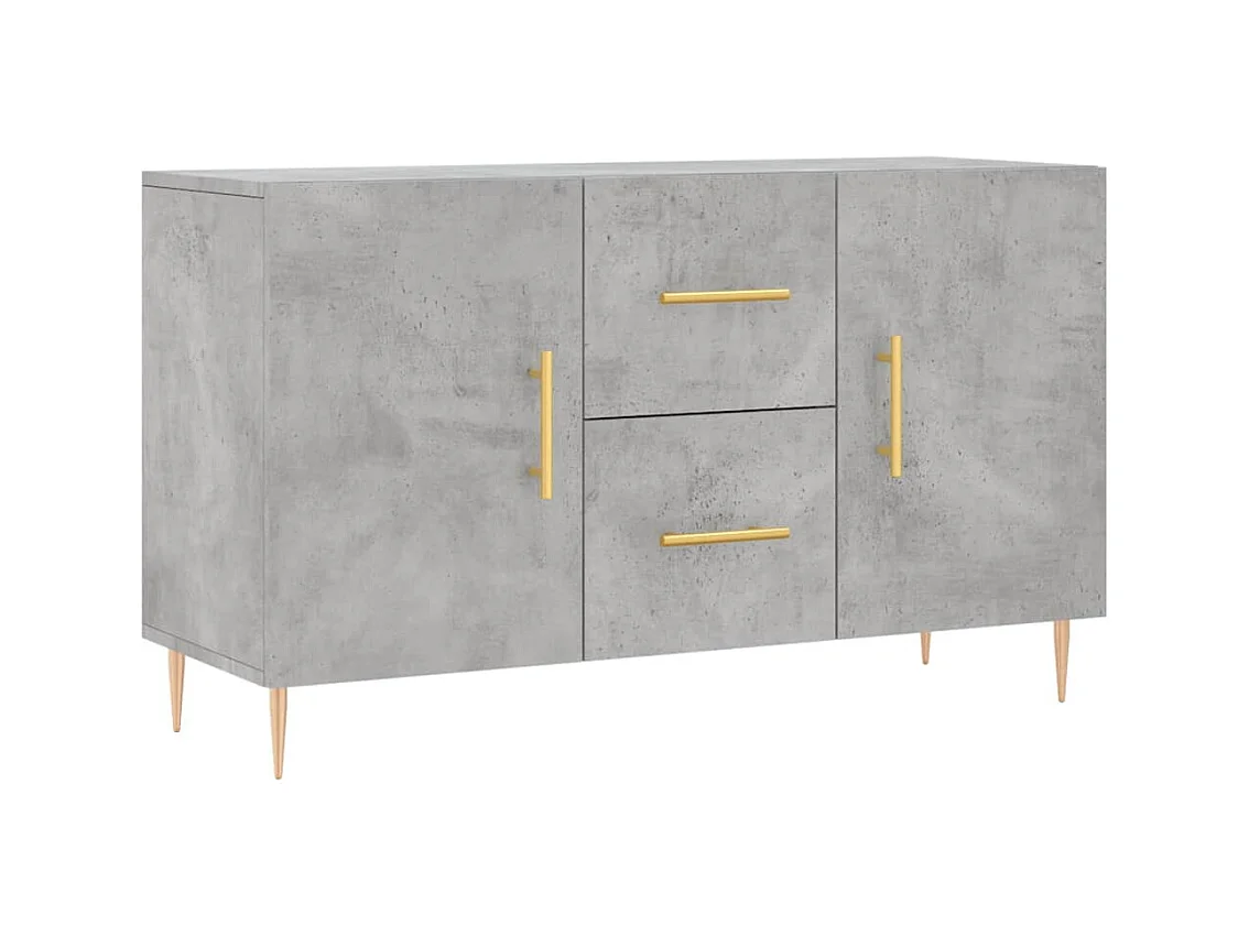 Credenza | Buffet | Armadio Grigio Cemento 100x36x60 cm in Legno Multistrato