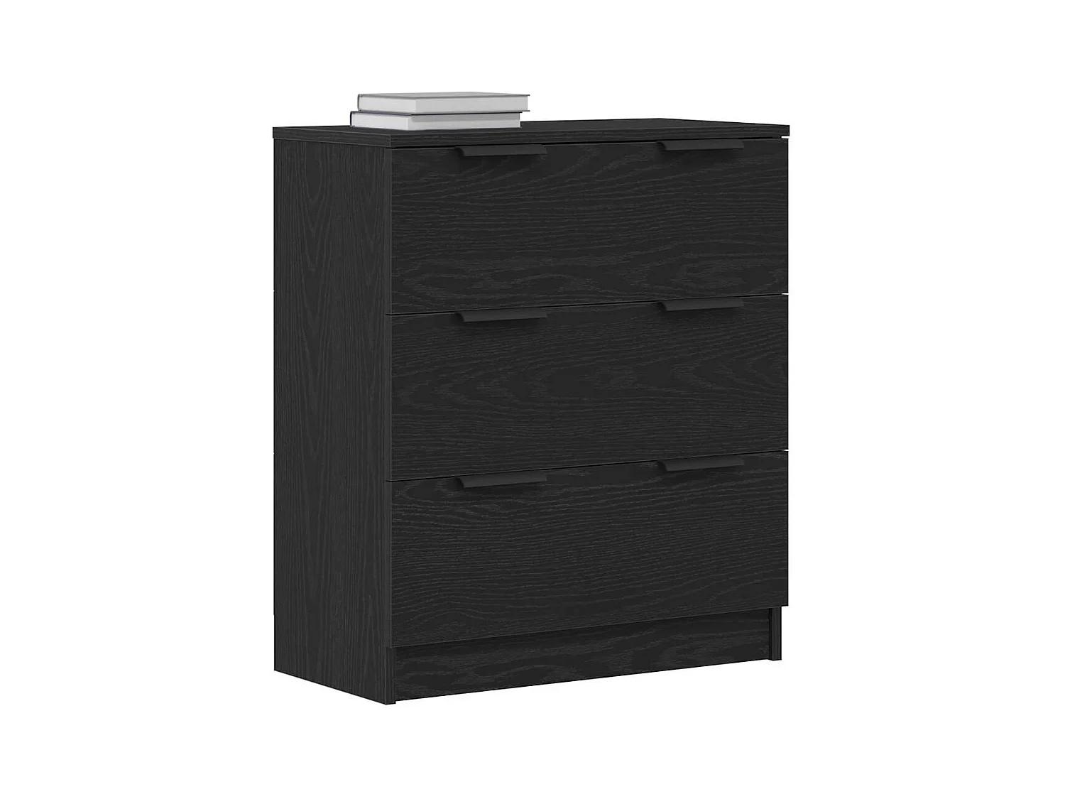 Credenza | Buffet | Armadio nera in rovere 60x30x70 cm in legno ingegnerizzato