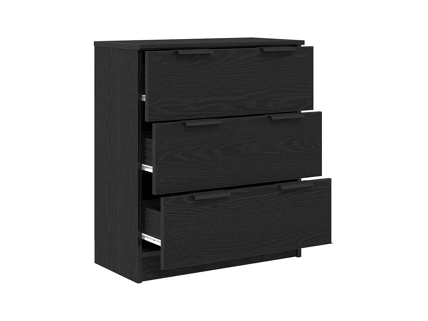 Credenza | Buffet | Armadio nera in rovere 60x30x70 cm in legno ingegnerizzato