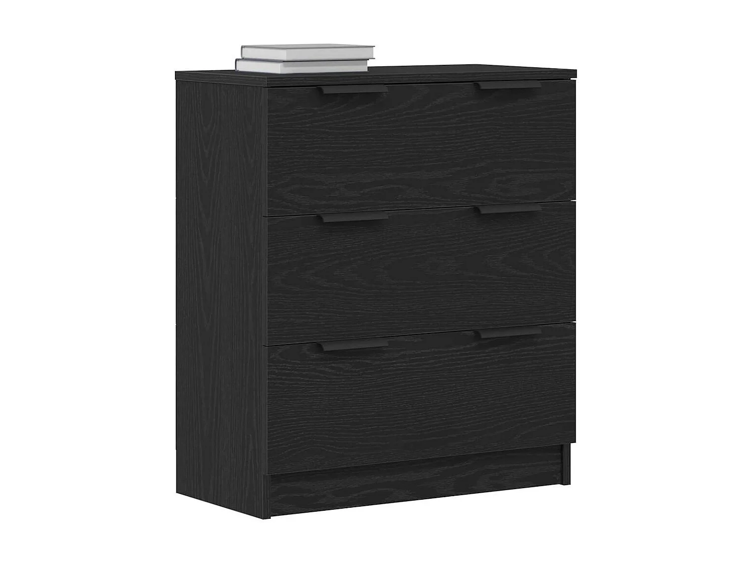 Buffet | Bahut | Meuble de rangement en chêne noir 60x30x70 cm en bois d'ingénierie