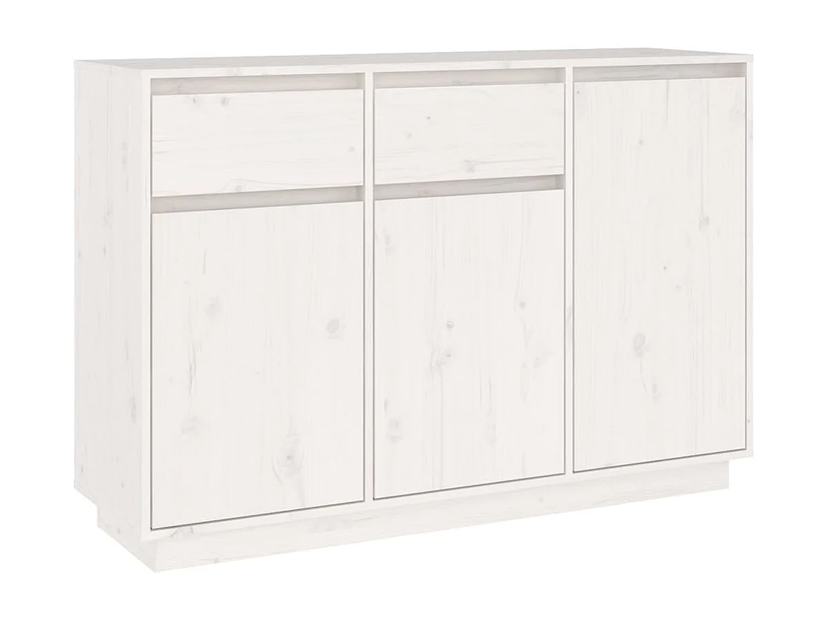 Buffet | Bahut | Meuble de rangement blanc 110x34x75 cm bois massif de pin