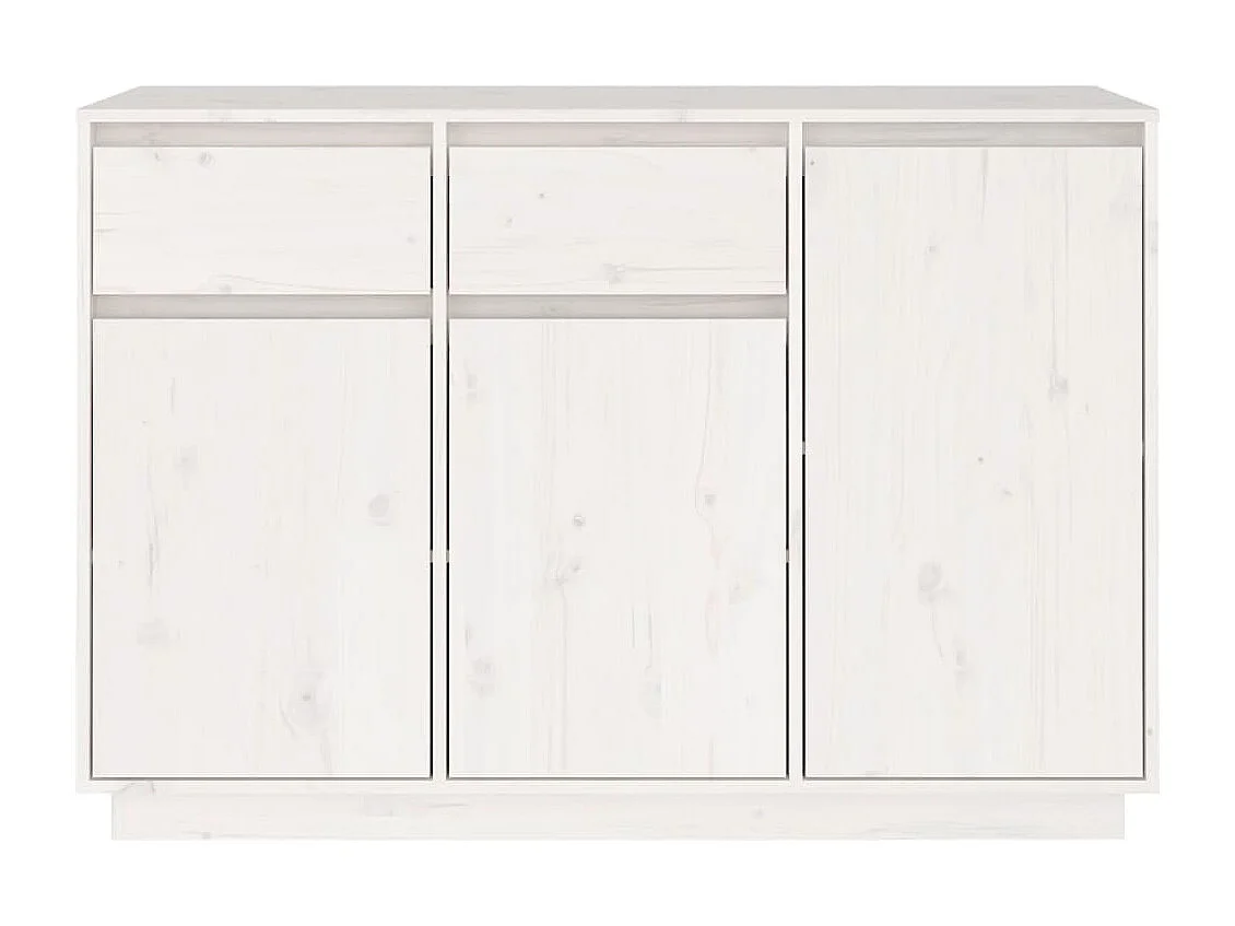 Buffet | Bahut | Meuble de rangement blanc 110x34x75 cm bois massif de pin