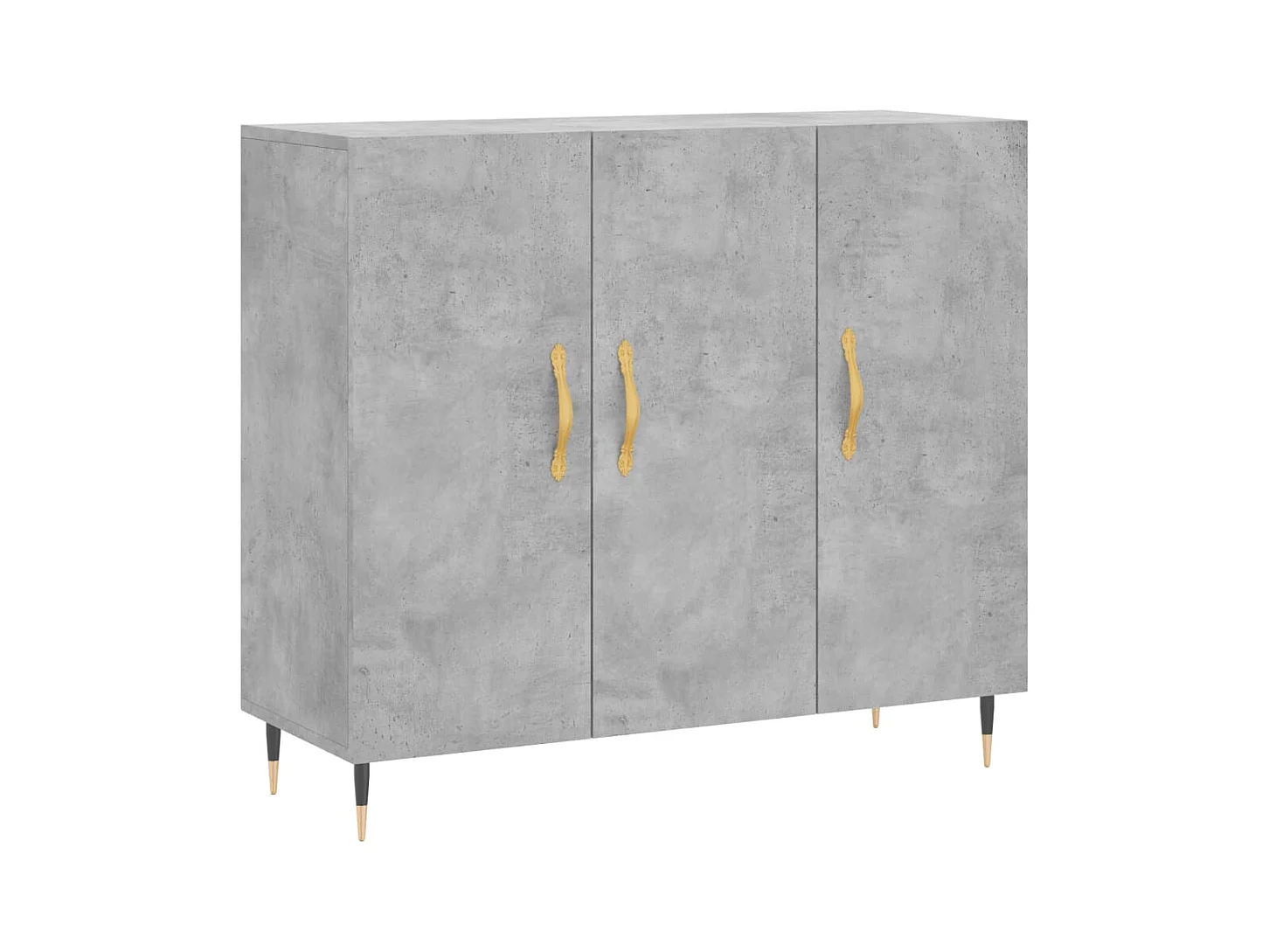 Credenza | Buffet | Armadio Grigio Cemento 90x34x80 cm in Legno Multistrato
