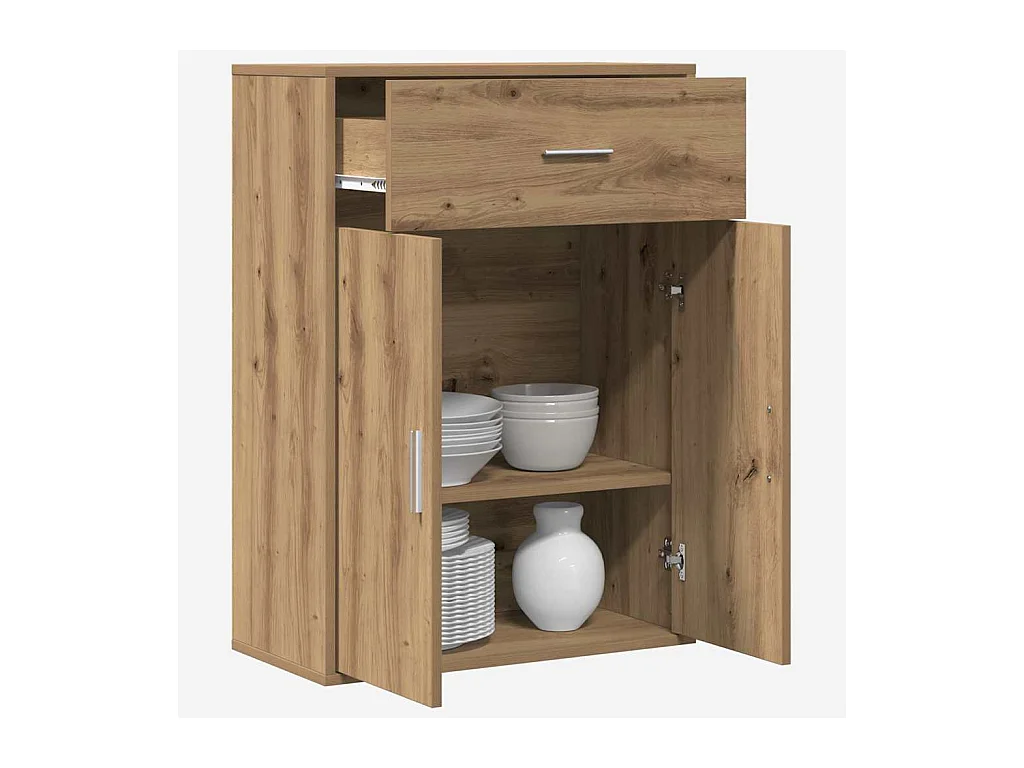 Buffet | Bahut | Meuble de rangement chêne artisanal 79 x 38 x 80 cm Bois d'ingénierie