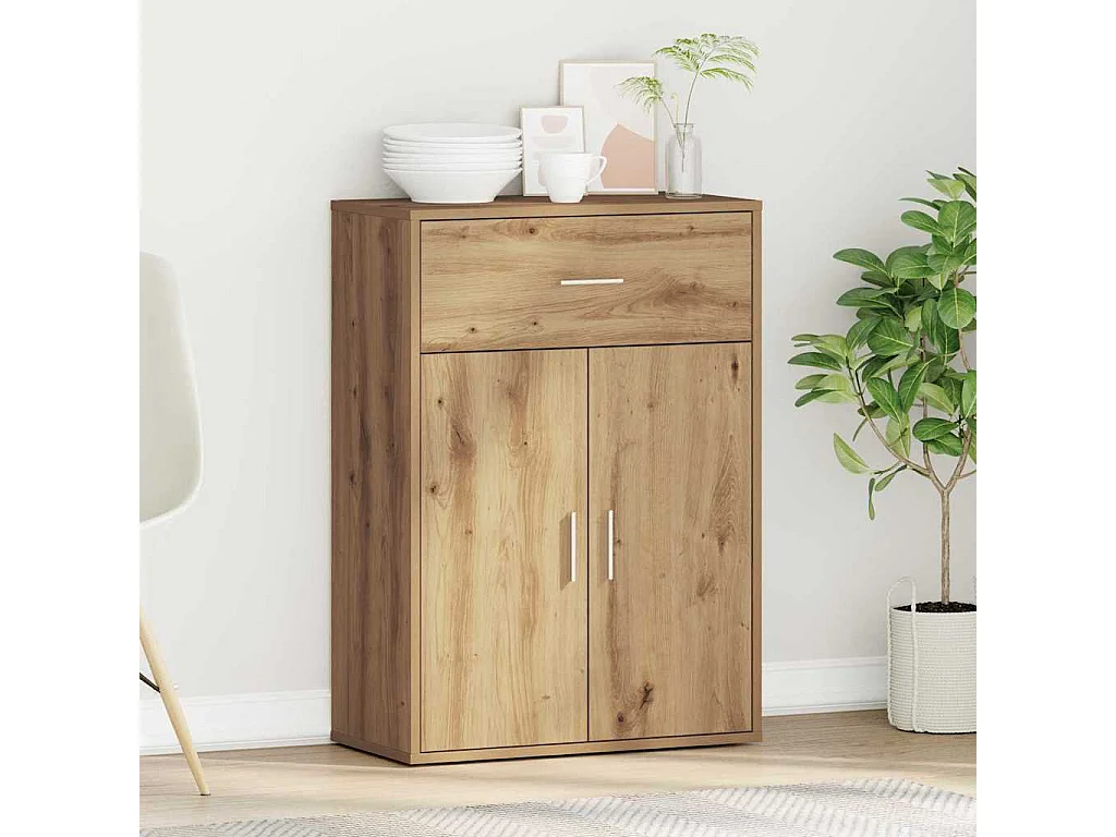 Buffet | Bahut | Meuble de rangement chêne artisanal 79 x 38 x 80 cm Bois d'ingénierie