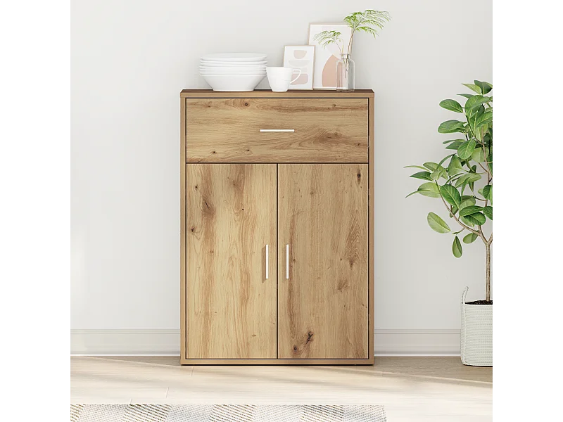 Buffet | Bahut | Meuble de rangement chêne artisanal 79 x 38 x 80 cm Bois d'ingénierie