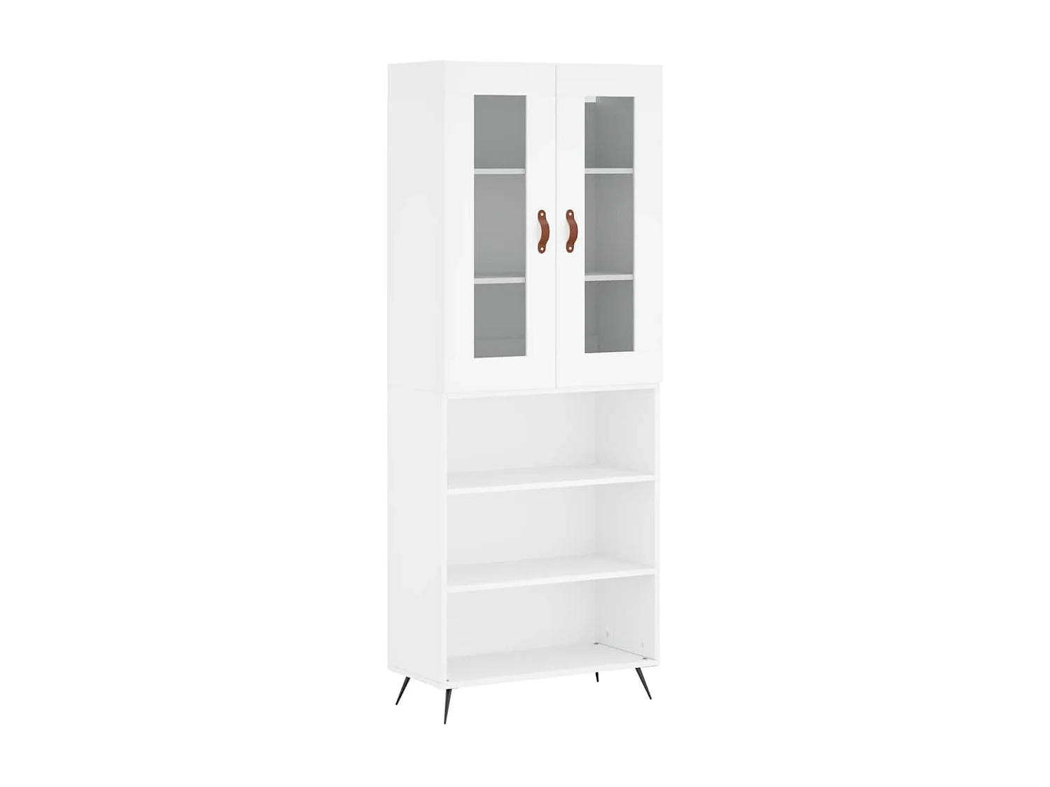 Credenza | Buffet | Armadio Bianca 69,5x34x180 cm in Legno Multistrato