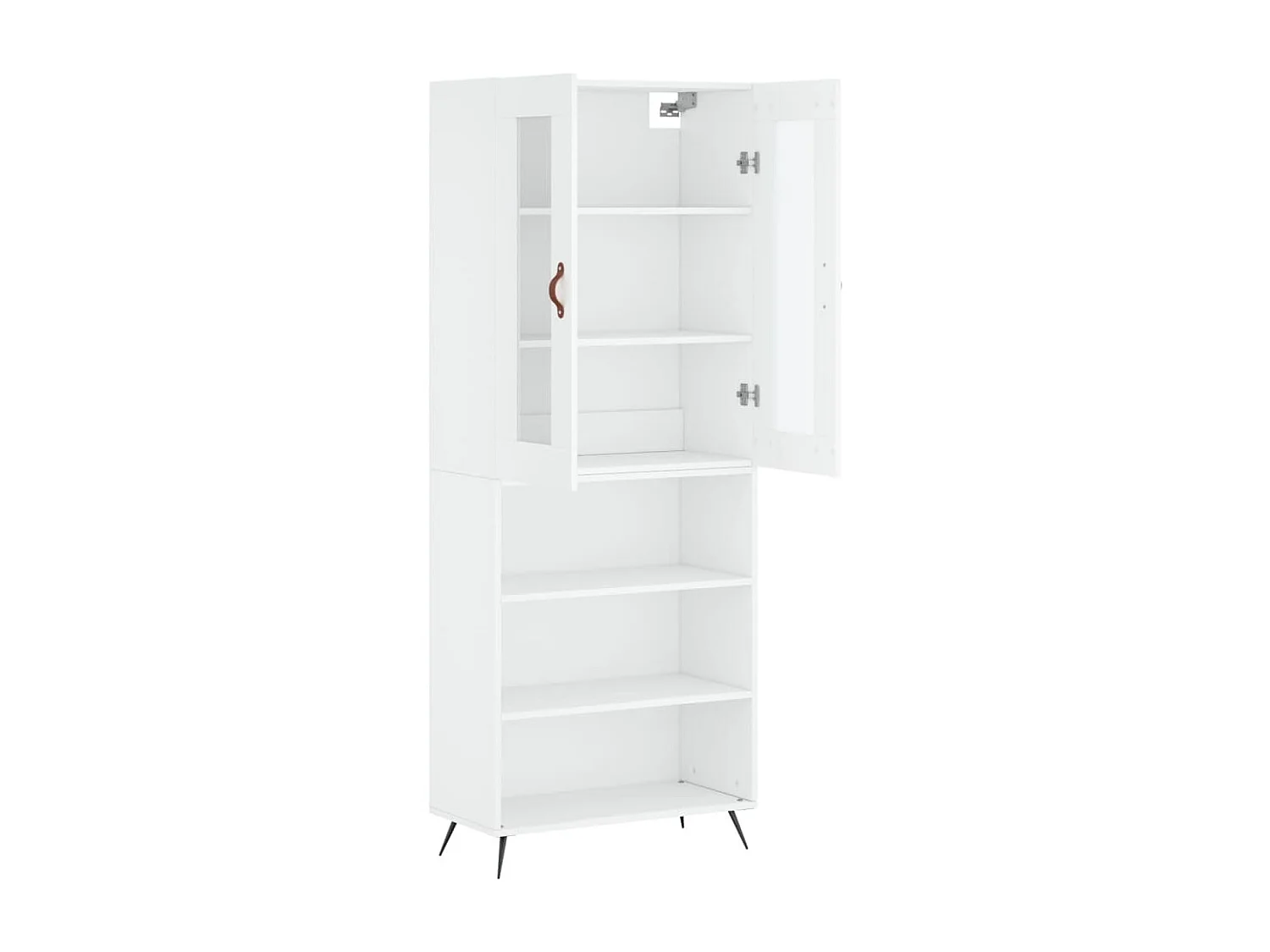 Credenza | Buffet | Armadio Bianca 69,5x34x180 cm in Legno Multistrato