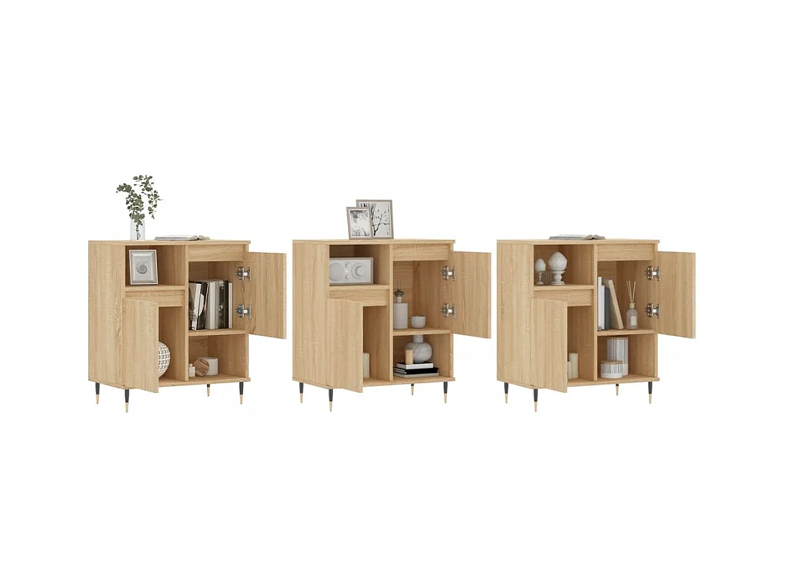 Credenze | Buffet | Armadi 3 pz Rovere Sonoma in Legno Multistrato