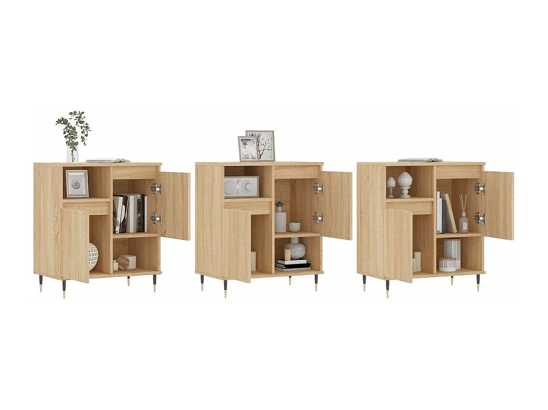 Buffets | Bahuts | Meuble de rangement 3 pcs Chêne sonoma Bois d'ingénierie