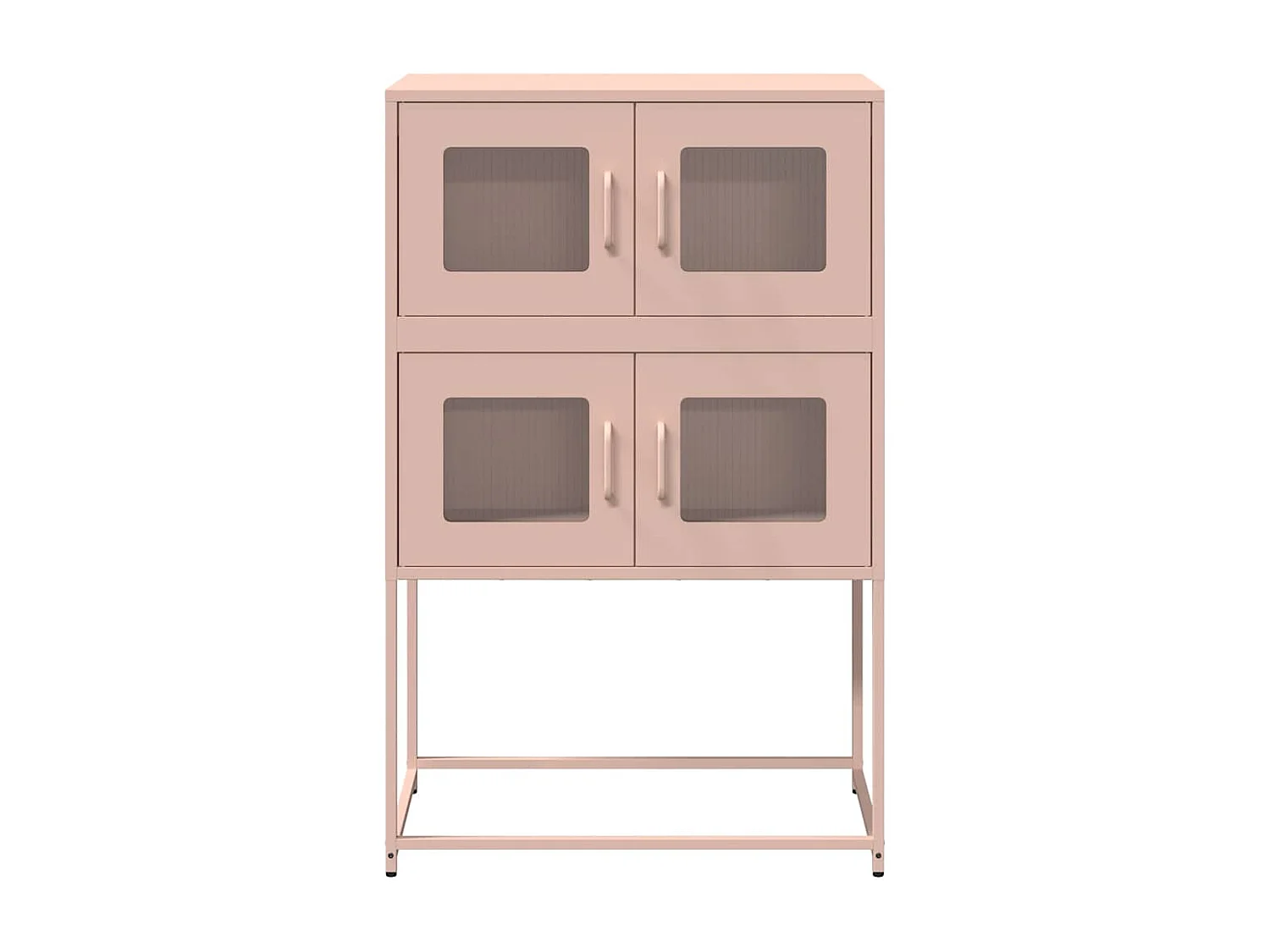 Buffet | Bahut | Meuble de rangement haut rose 68x39x107 cm acier