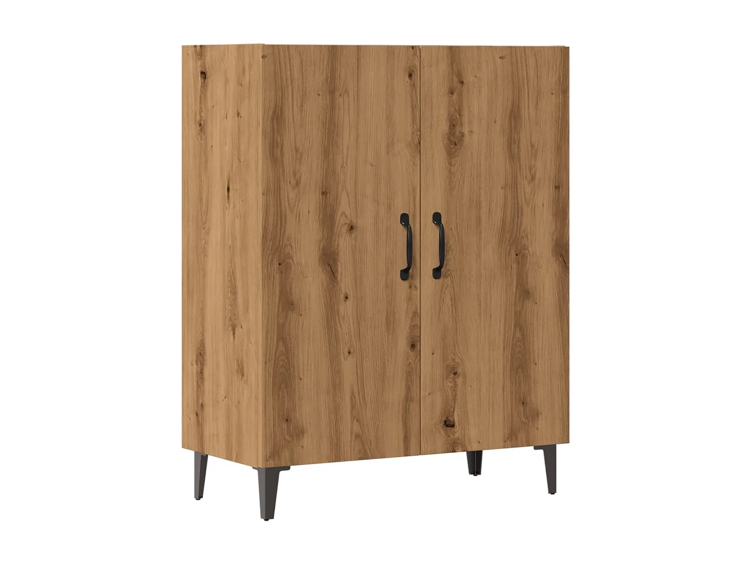 Buffet | Bahut | Meuble de rangement chêne artisanal 70x34x90 cm bois d'ingénierie