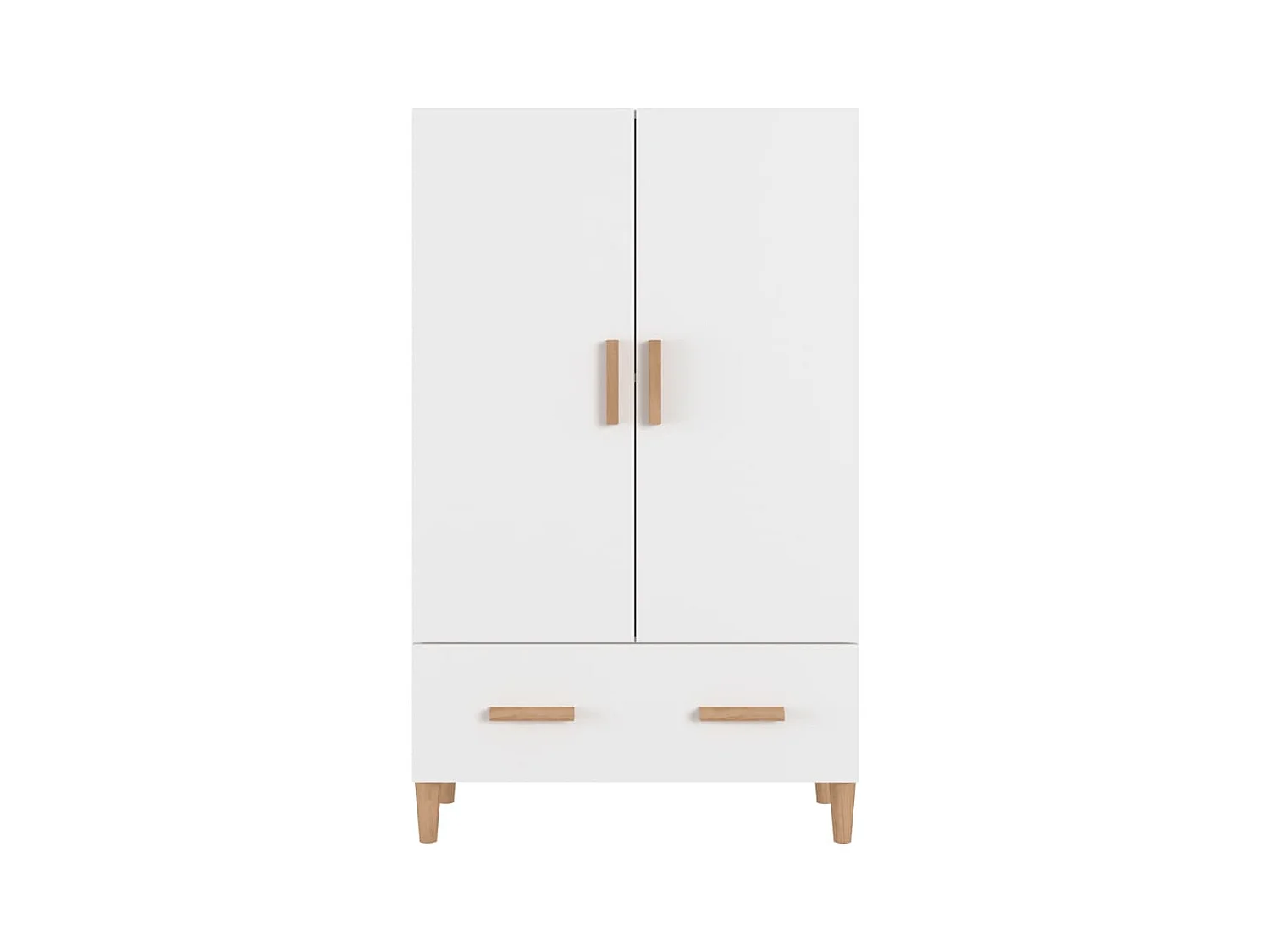 Credenza | Buffet | Armadio Bianca 70x31x115 cm in Legno Multistrato