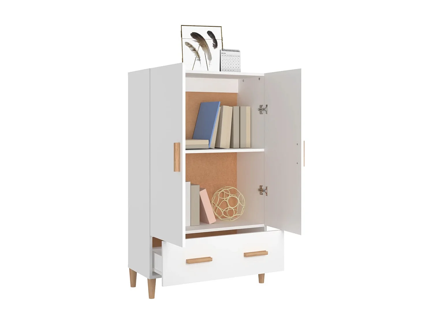 Buffet | Bahut | Meuble de rangement Blanc 70x31x115 cm Bois d'ingénierie
