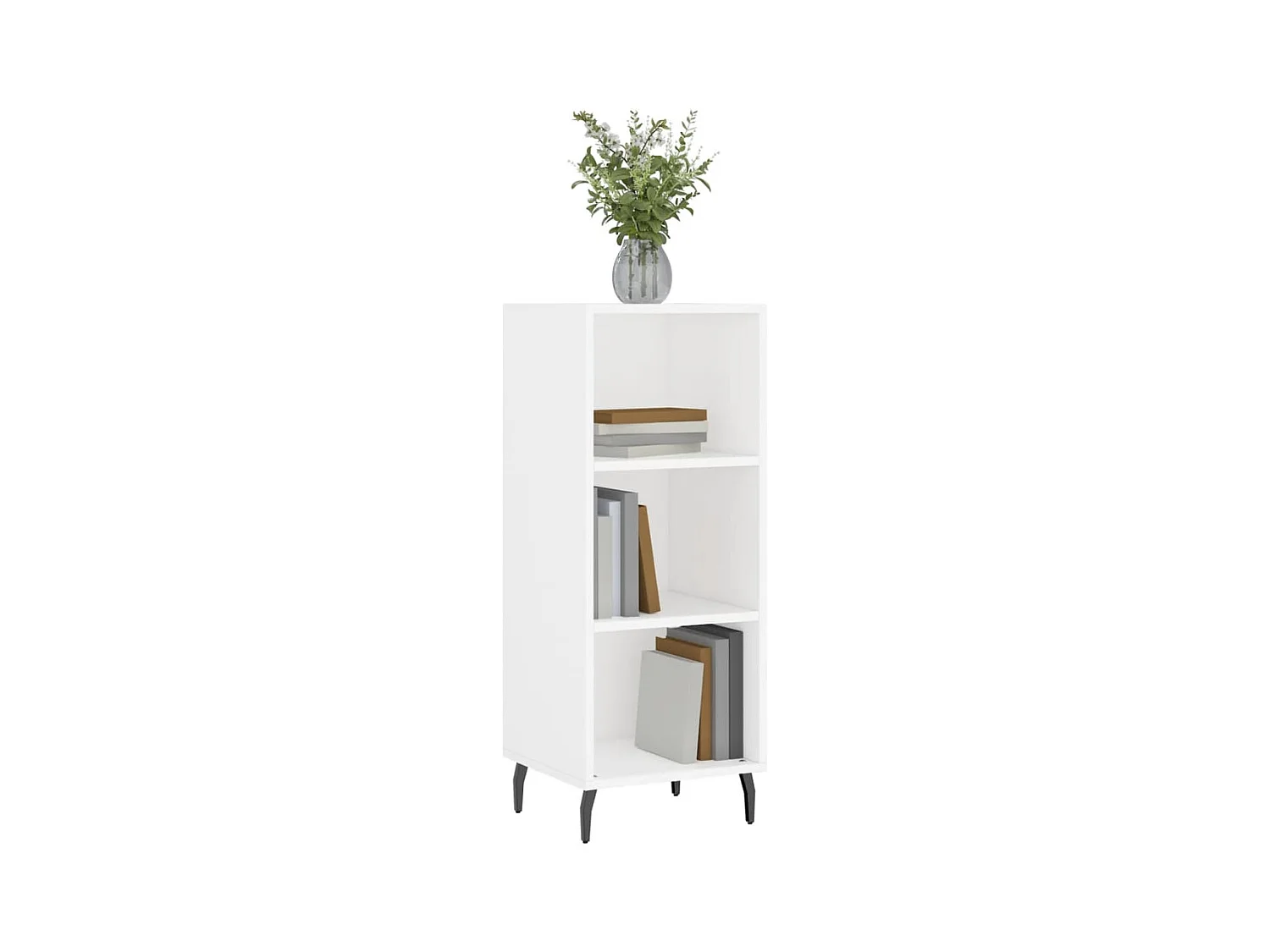 Buffet | Bahut | Meuble de rangement blanc 34,5x32,5x90 cm bois d'ingénierie