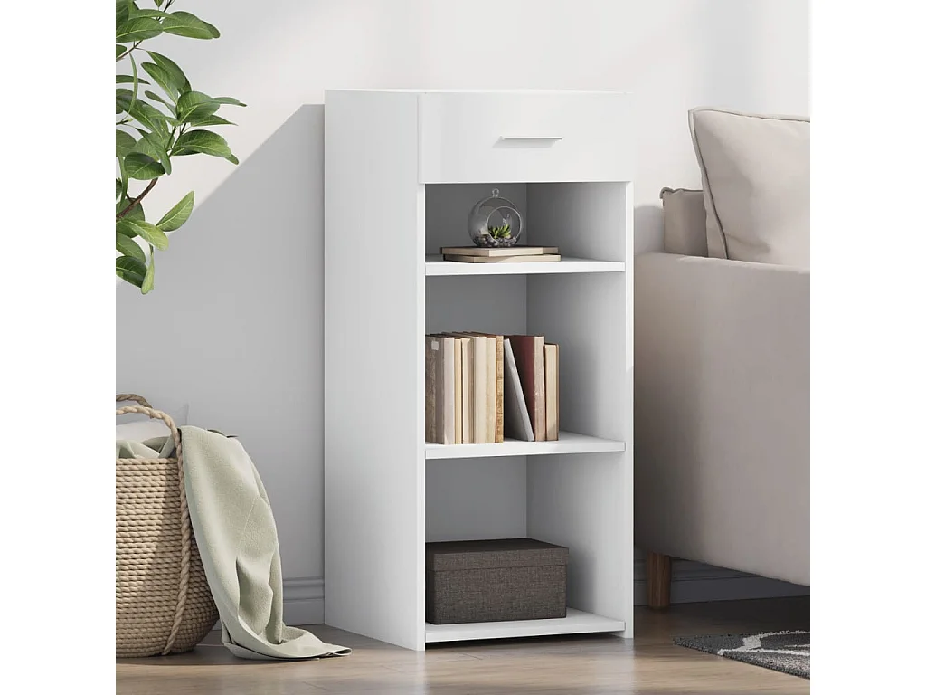 Buffet | Bahut | Meuble de rangement blanc 40x42,5x93 cm bois d'ingénierie