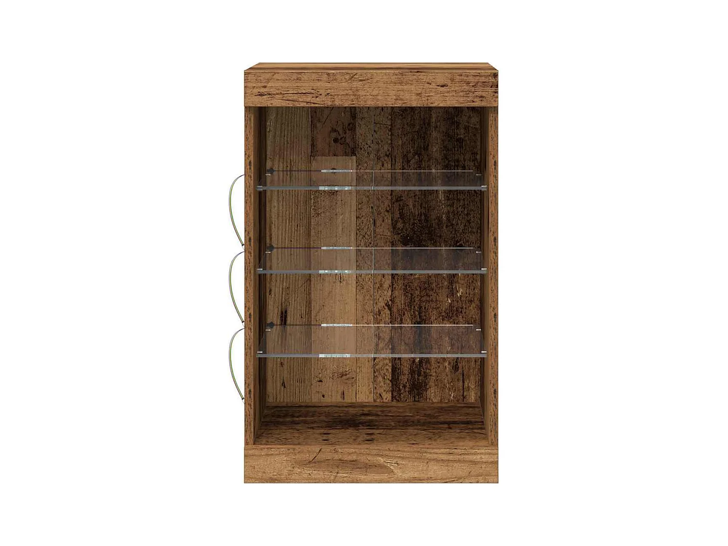 Buffet | Bahut | Meuble de rangement avec lumières LED Bois ancien 41x37x67 cm